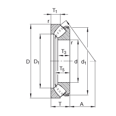 推力调心滚子轴承 29424-E1, 根据 DIN 728/ISO 104 标准的主要尺寸，单向，可分离