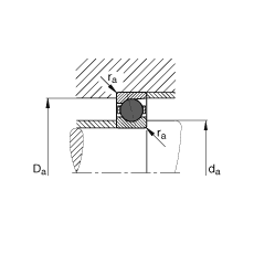 主轴轴承 HCB7204-E-T-P4S, 调节，成对或单元安装，接触角 α = 25°，陶瓷球，限制公差